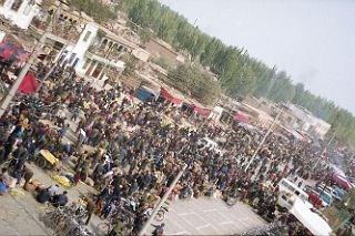 60 Kashgar Sunday Market 1993 Fruit And Vegetable Market From Tower.jpg